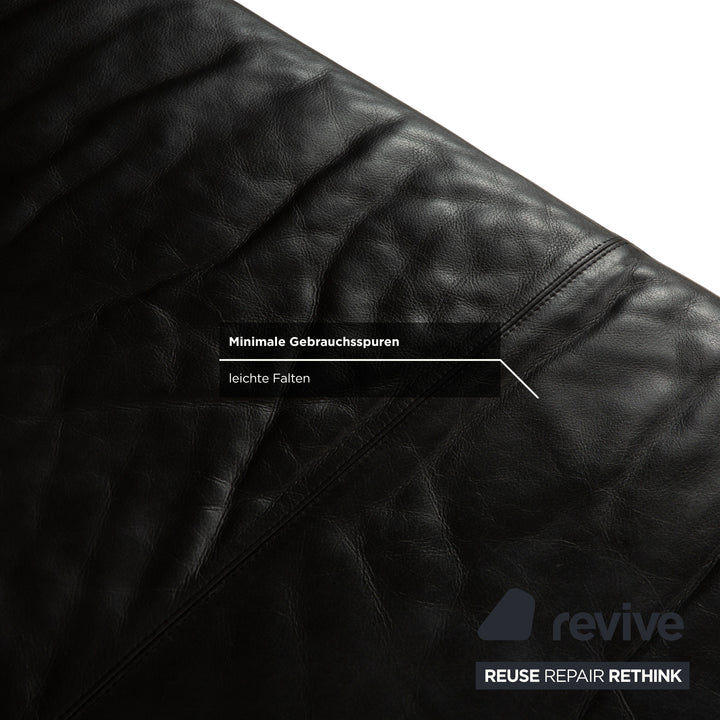 Cor Cirrus Leder Zweisitzer Schwarz rot manuelle Funktion Sofa Couch