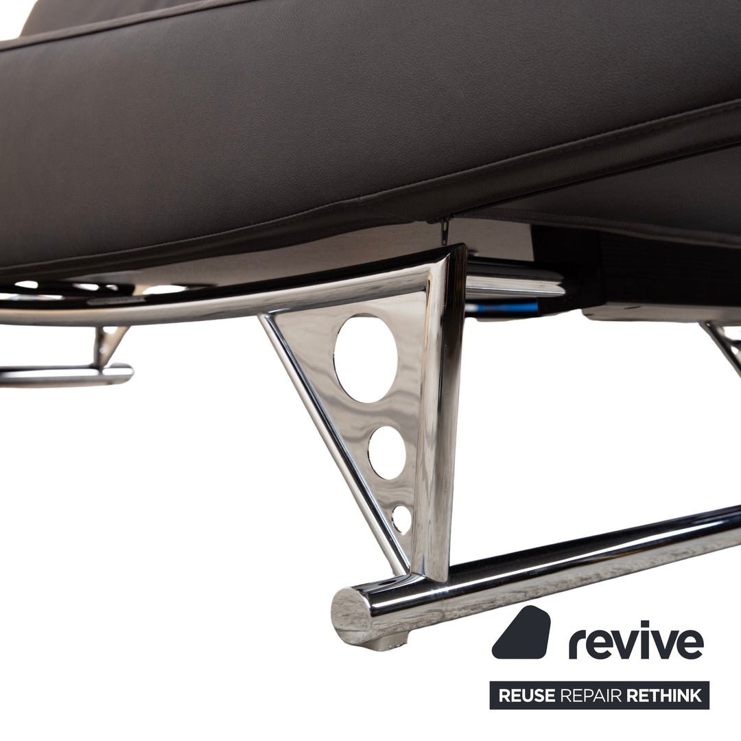 COR Cirrus veganes Leder Dreisitzer Schwarz manuelle Funktion Schlafsofa Neubezug GAVIN 117