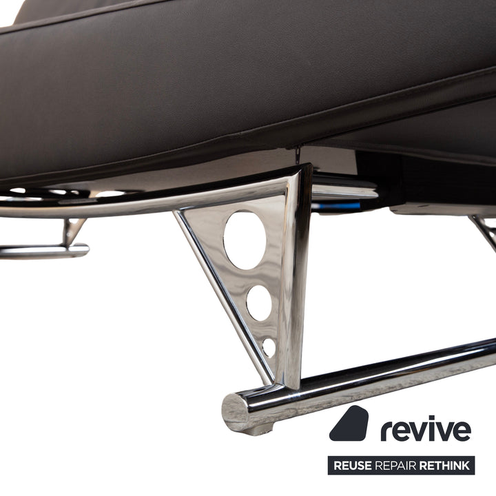 COR Cirrus veganes Leder Dreisitzer Schwarz manuelle Funktion Schlafsofa Neubezug GAVIN 117
