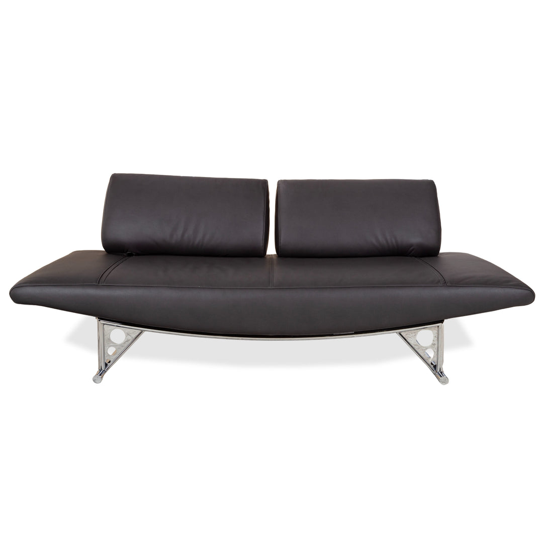 COR Cirrus veganes Leder Dreisitzer Schwarz manuelle Funktion Schlafsofa Neubezug GAVIN 117