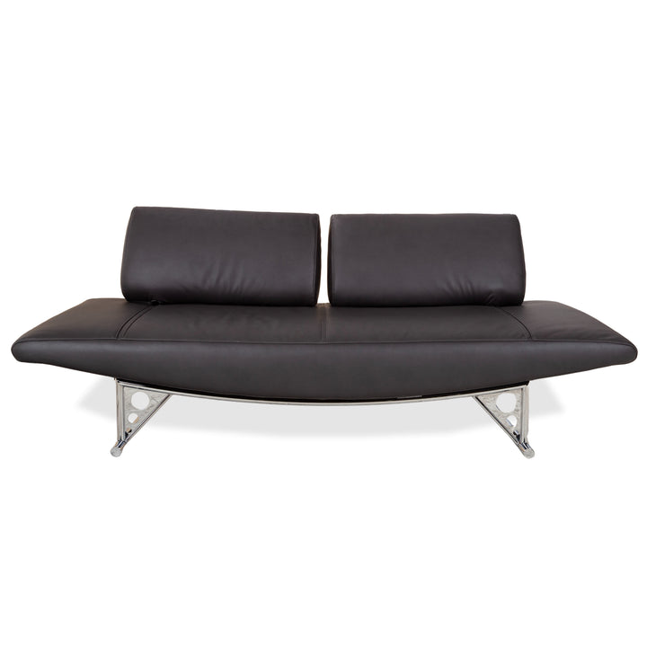 COR Cirrus veganes Leder Dreisitzer Schwarz manuelle Funktion Schlafsofa Neubezug GAVIN 117