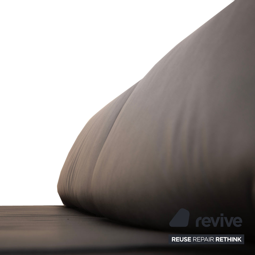COR Cirrus veganes Leder Dreisitzer Schwarz manuelle Funktion Schlafsofa Neubezug GAVIN 117