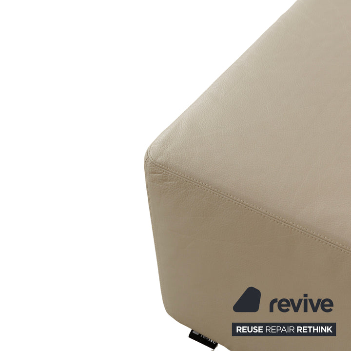 COR Clou Leder Dreisitzer Creme manuelle Funktion Sofa Couch