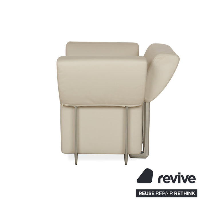 Fauteuil COR Clou en cuir crème fonction manuelle