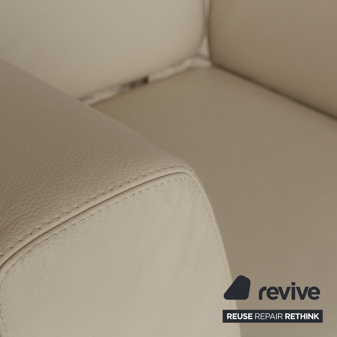 Fauteuil COR Clou en cuir crème fonction manuelle