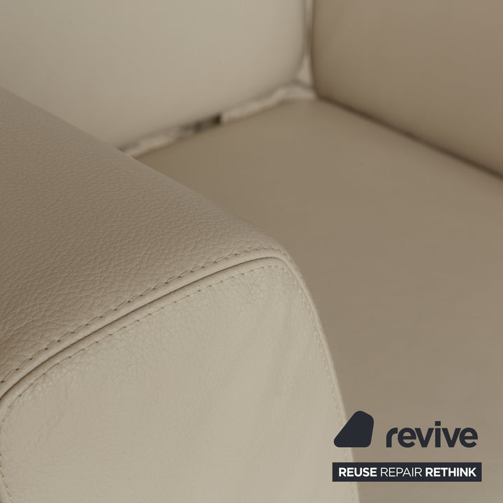 Fauteuil COR Clou en cuir crème fonction manuelle