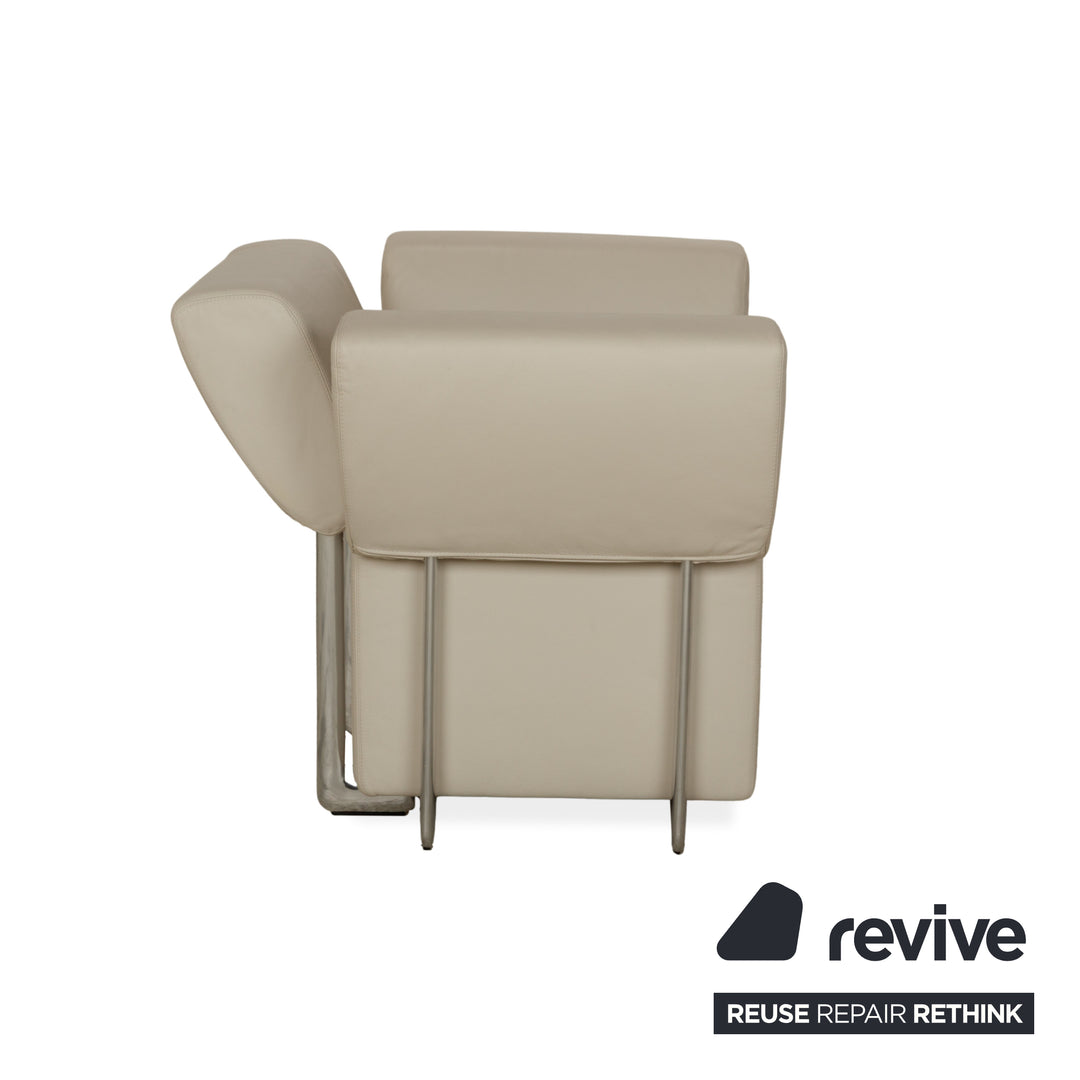 Fauteuil COR Clou en cuir crème fonction manuelle