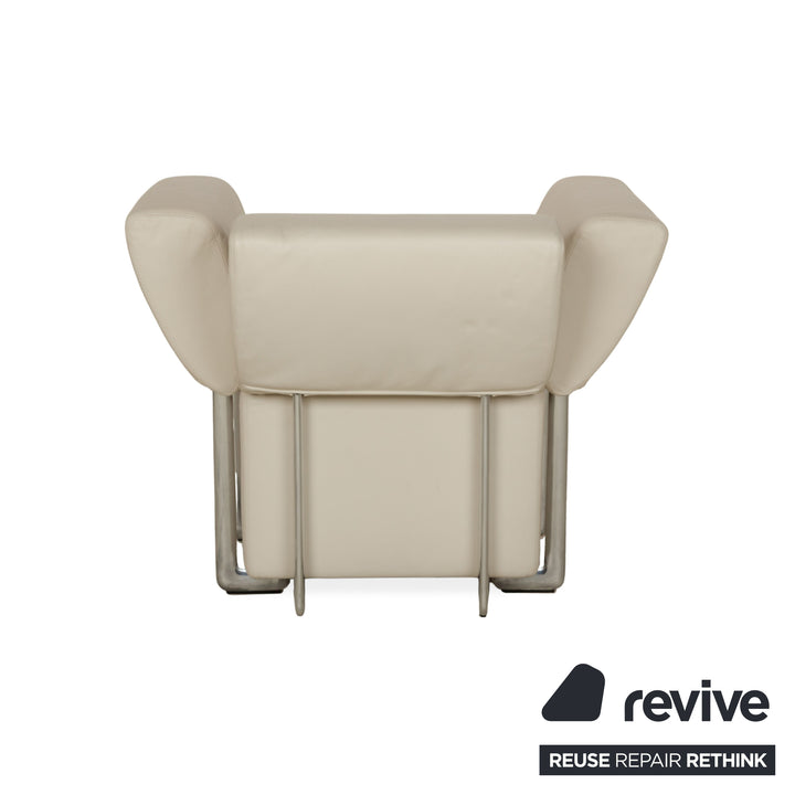 Fauteuil COR Clou en cuir crème fonction manuelle