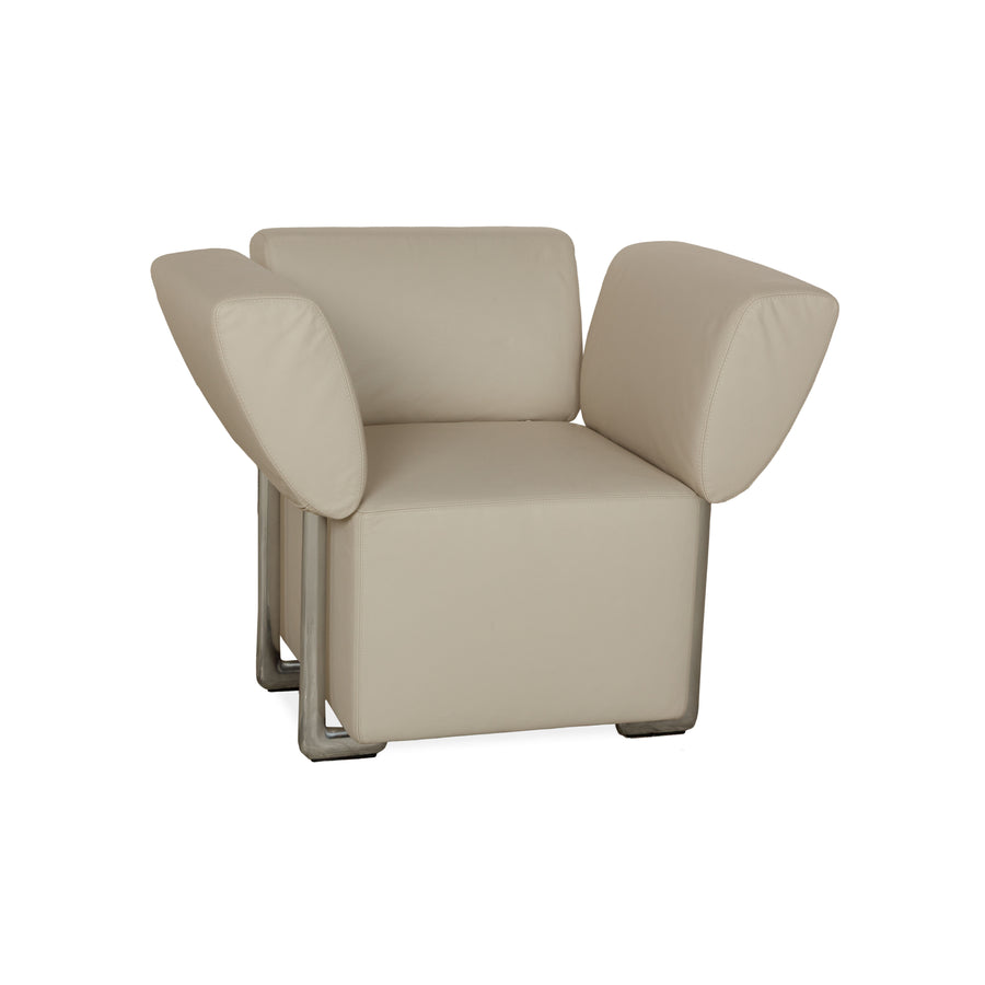 COR Clou leather armchair cream manual function