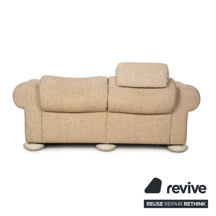 Cor Commodus Stoff Sofa Garnitur Beige Zweisitzer Hocker