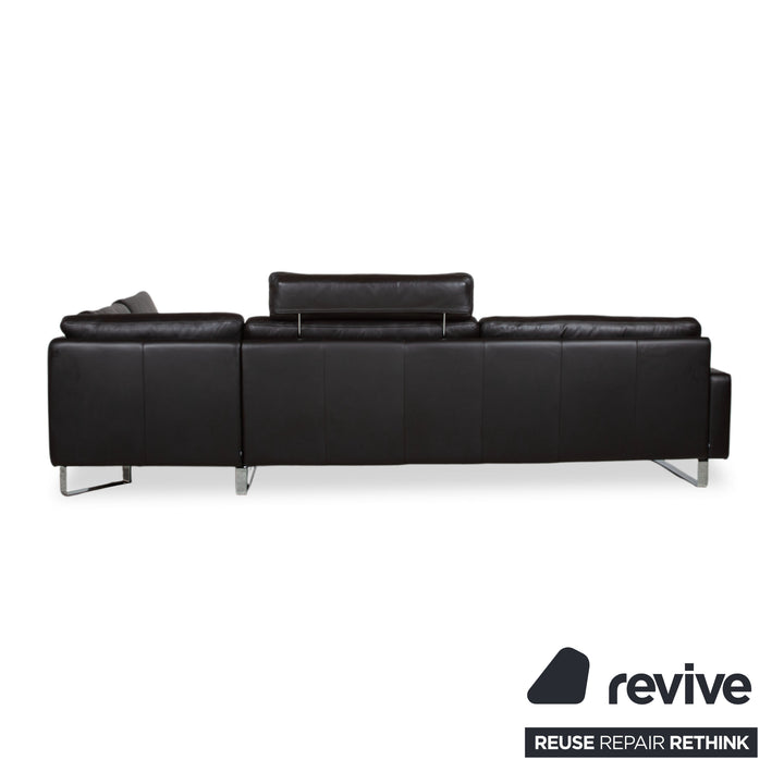 COR Conseta Leder Ecksofa Braun Espresso Sofa Couch Kopfstütze