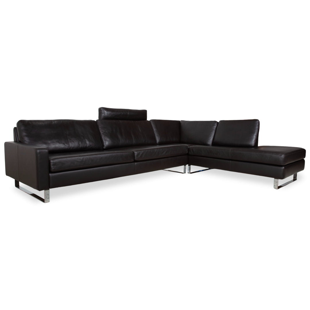 COR Conseta Leder Ecksofa Braun Espresso Sofa Couch Kopfstütze