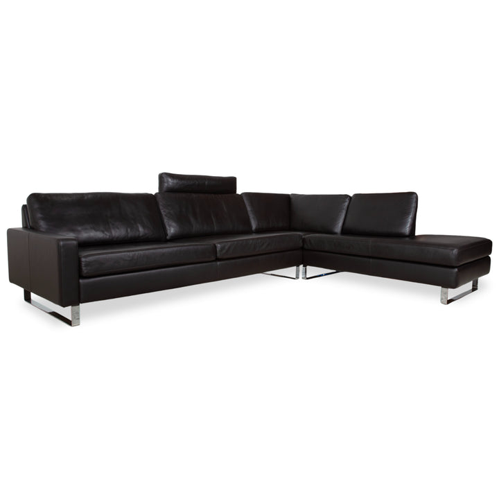 COR Conseta Leder Ecksofa Braun Espresso Sofa Couch Kopfstütze