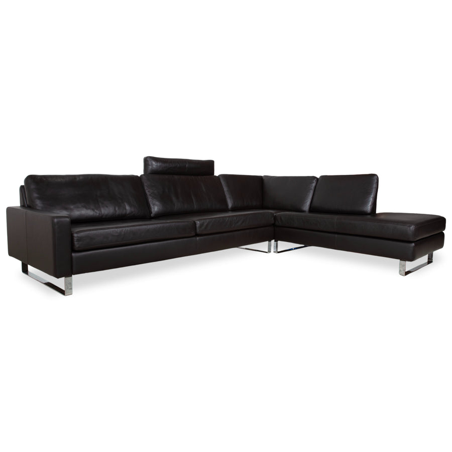 COR Conseta Leder Ecksofa Braun Espresso Sofa Couch Kopfstütze