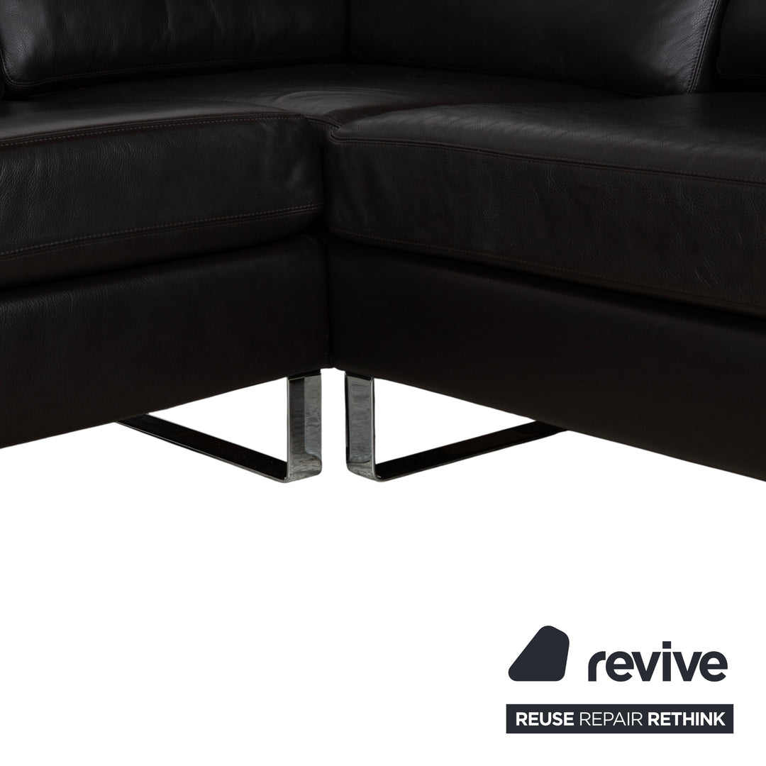 COR Conseta Leder Ecksofa Braun Espresso Sofa Couch Kopfstütze