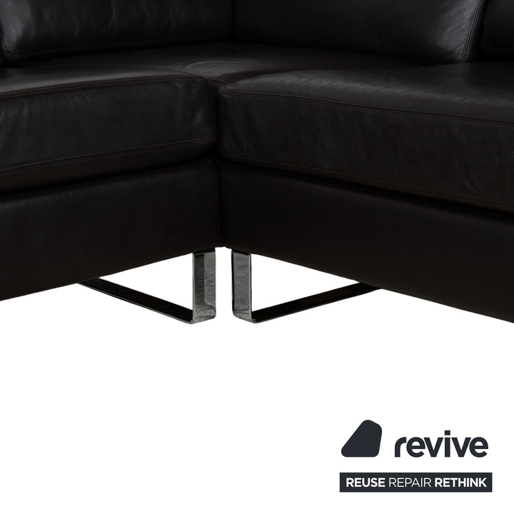 COR Conseta Leder Ecksofa Braun Espresso Sofa Couch Kopfstütze