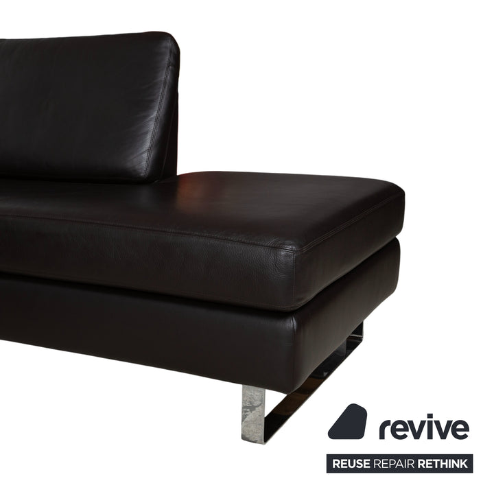 COR Conseta Leder Ecksofa Braun Espresso Sofa Couch Kopfstütze