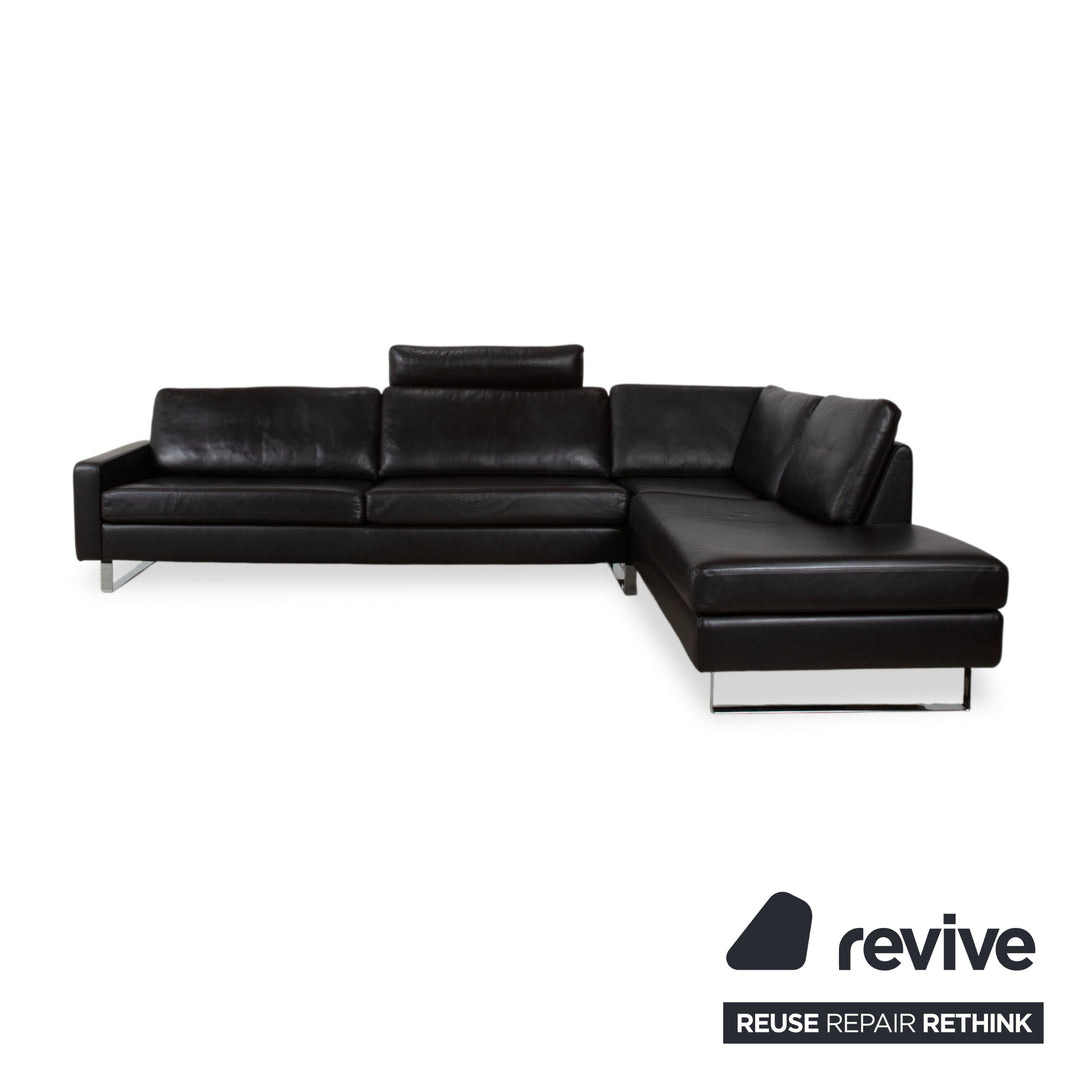 COR Conseta Leder Ecksofa Braun Espresso Sofa Couch Kopfstütze