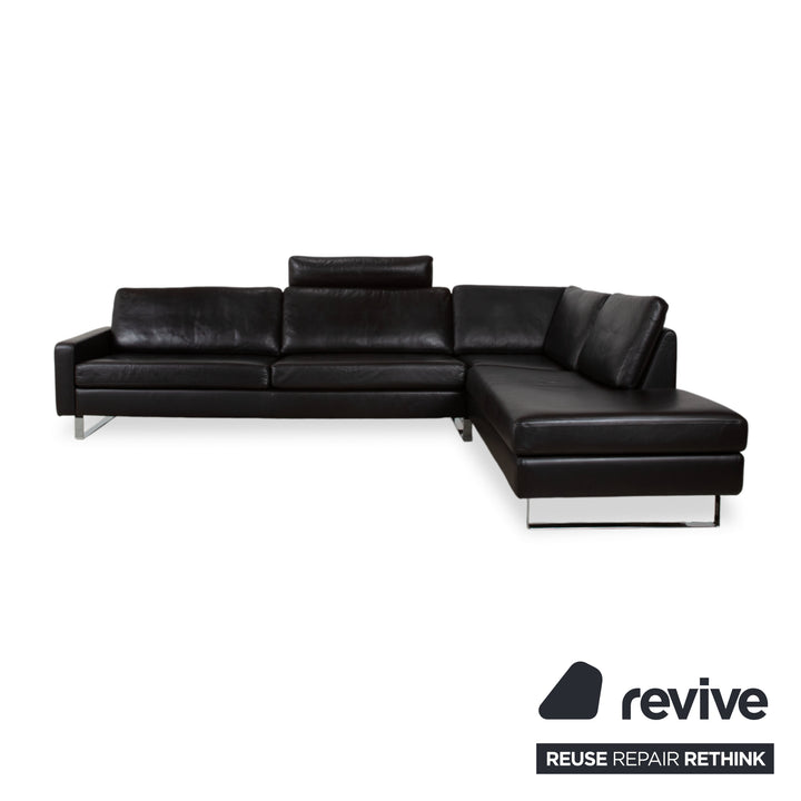 COR Conseta Leder Ecksofa Braun Espresso Sofa Couch Kopfstütze