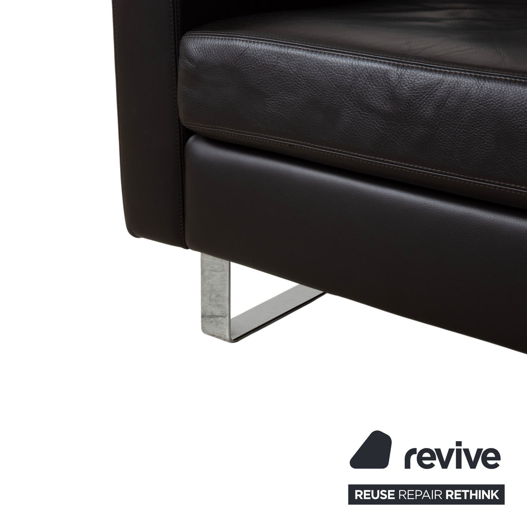 COR Conseta Leder Ecksofa Braun Espresso Sofa Couch Kopfstütze