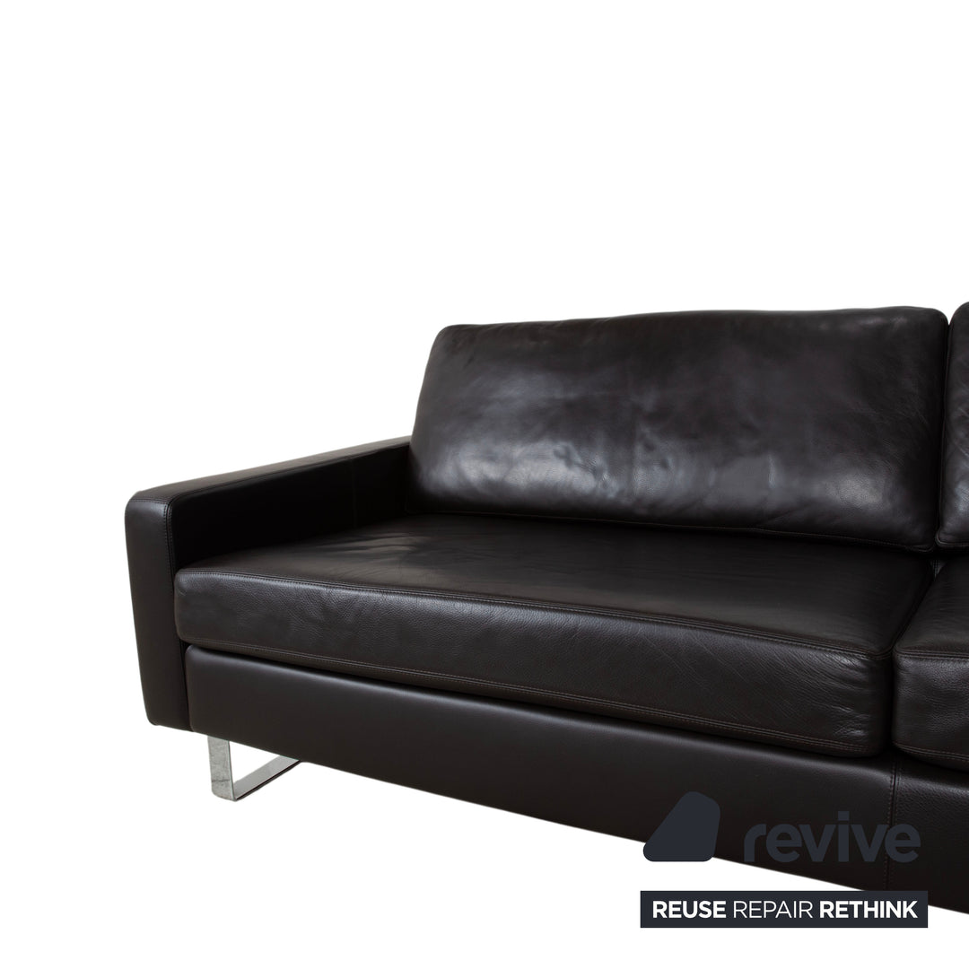 COR Conseta Leder Ecksofa Braun Espresso Sofa Couch Kopfstütze