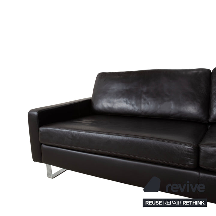 COR Conseta Leder Ecksofa Braun Espresso Sofa Couch Kopfstütze