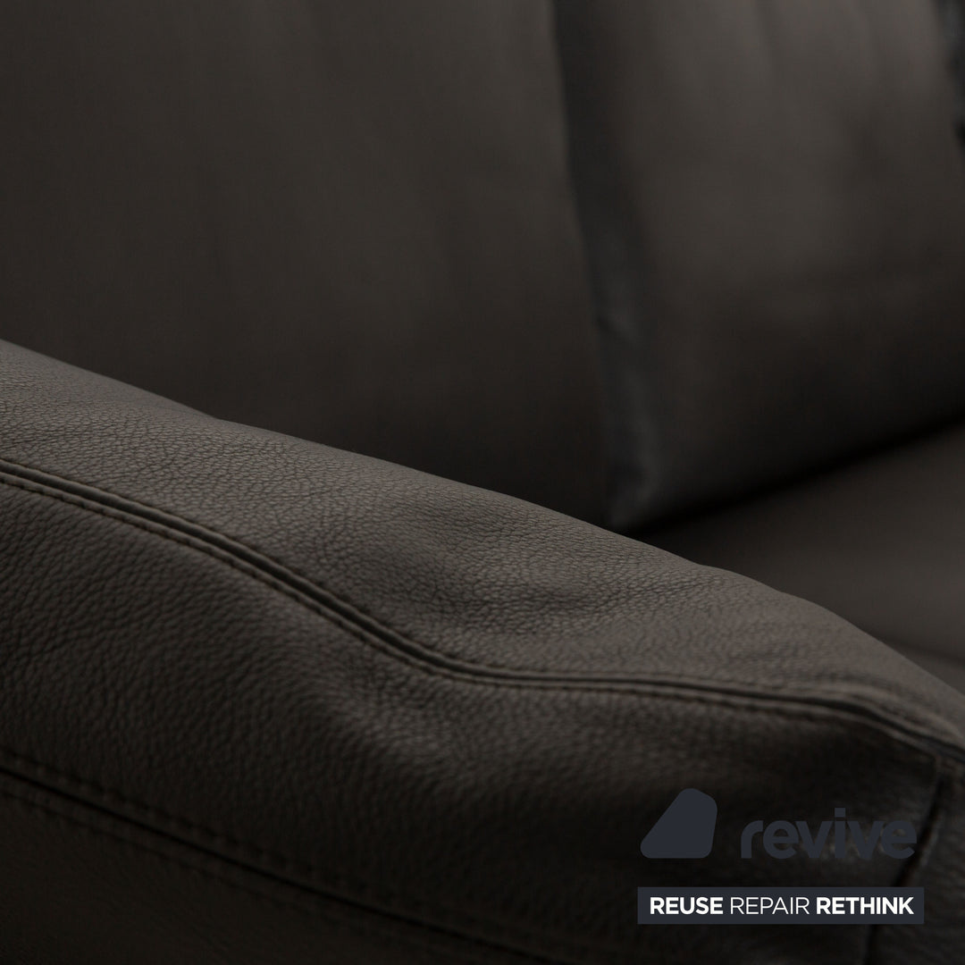 Cor Conseta Leder Ecksofa Schwarz Sofa Couch