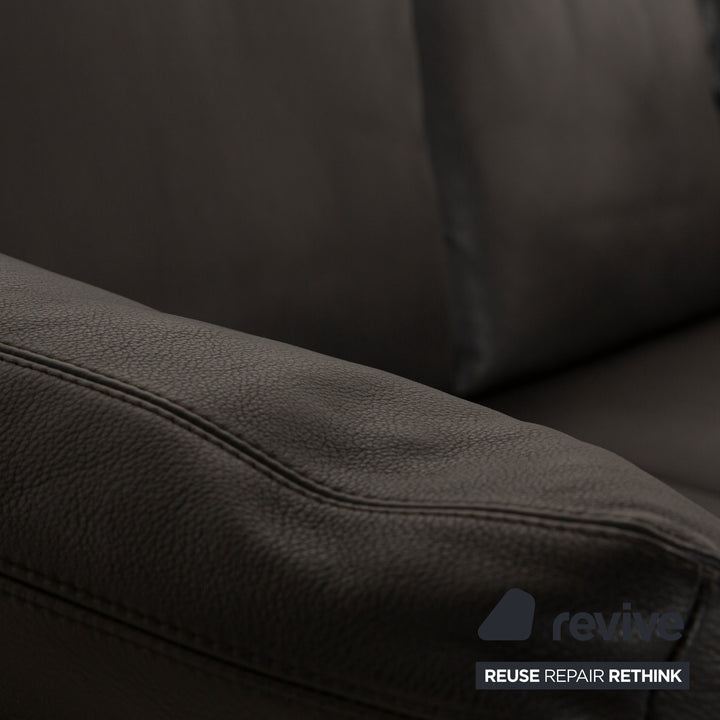 Cor Conseta Leder Ecksofa Schwarz Sofa Couch