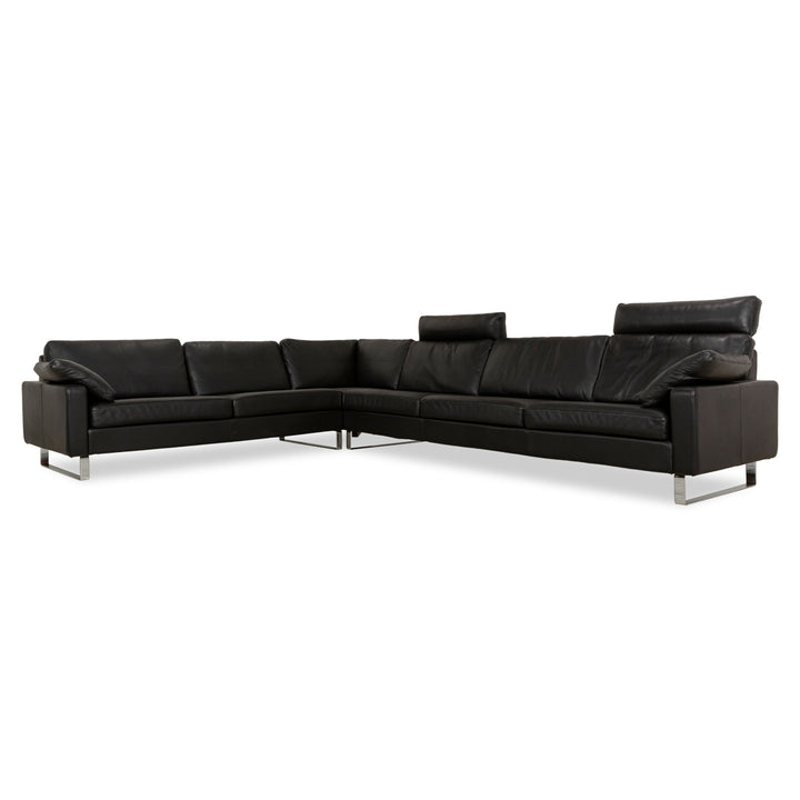 Cor Conseta Leder Ecksofa Schwarz Sofa Couch