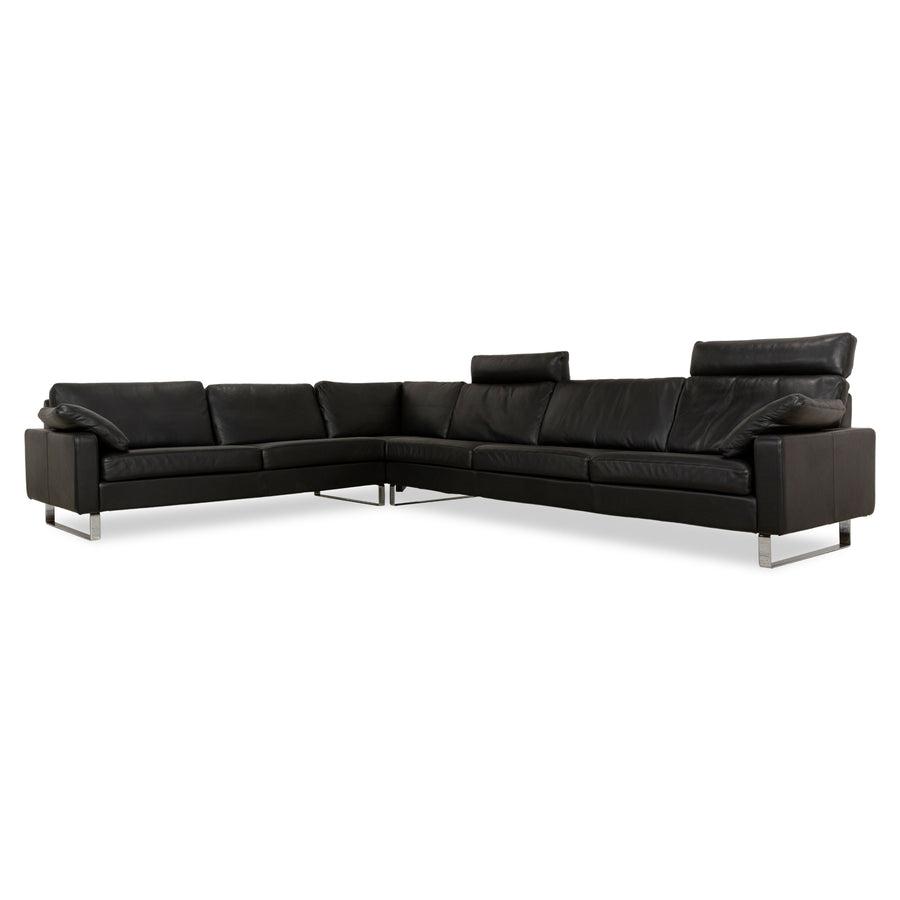 Cor Conseta Leder Ecksofa Schwarz Sofa Couch