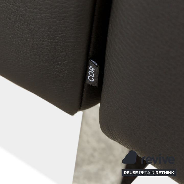 Cor Conseta Leder Ecksofa Schwarz Sofa Couch