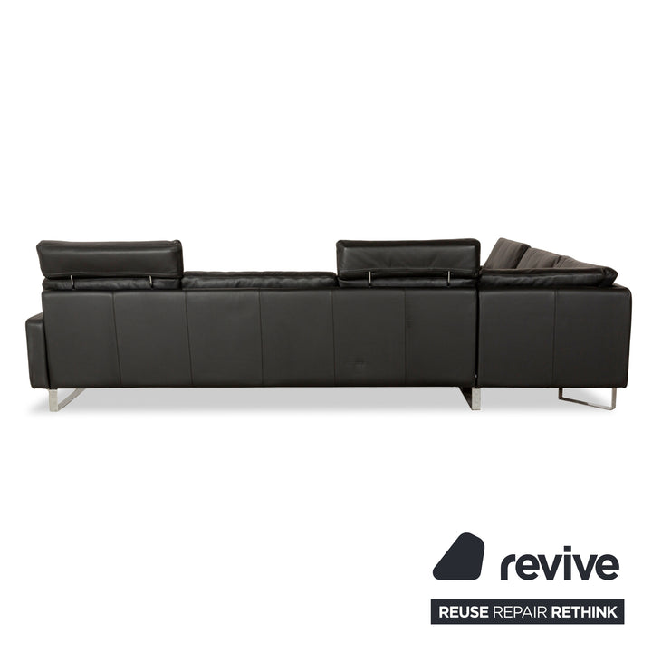 Cor Conseta Leder Ecksofa Schwarz Sofa Couch