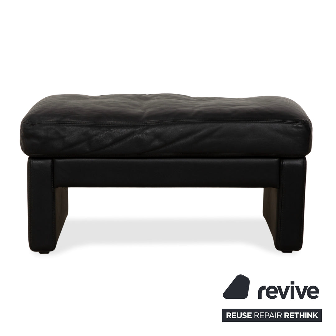 Cor Conseta Leder Hocker Schwarz