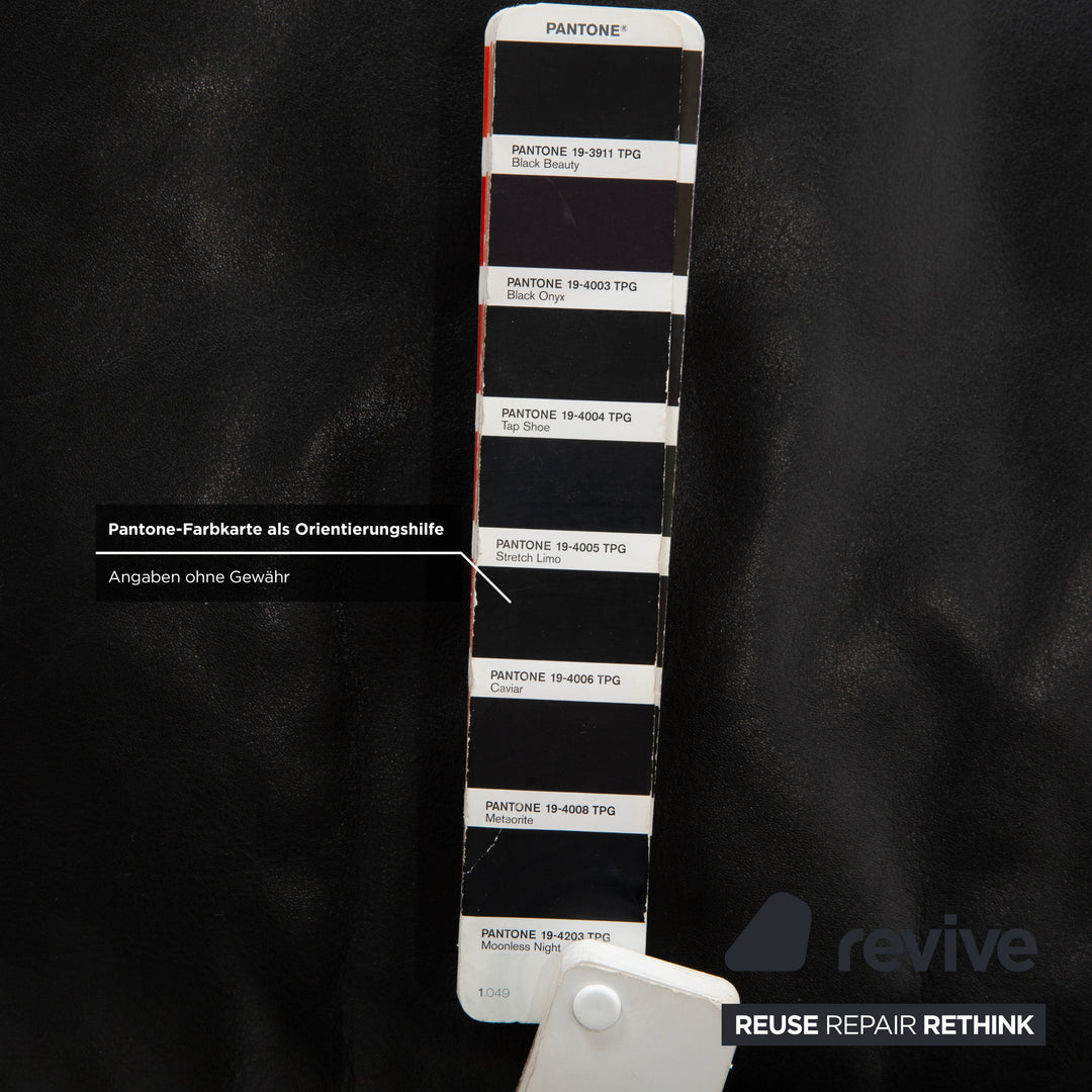 Cor Conseta Leder Hocker Schwarz