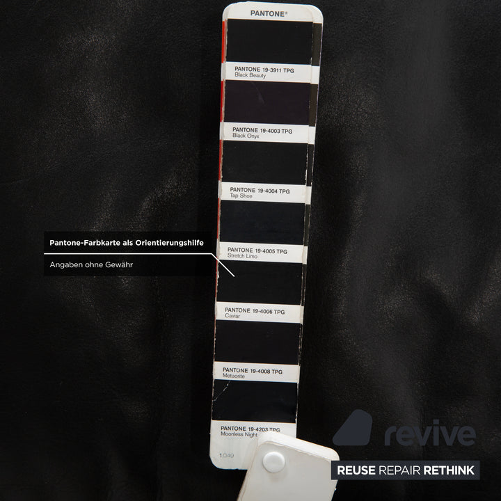 Cor Conseta Leder Hocker Schwarz