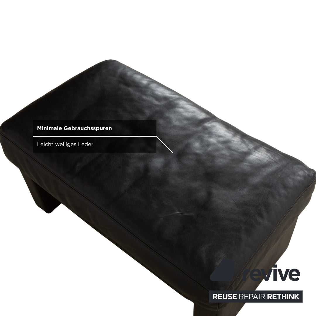Cor Conseta Leder Hocker Schwarz