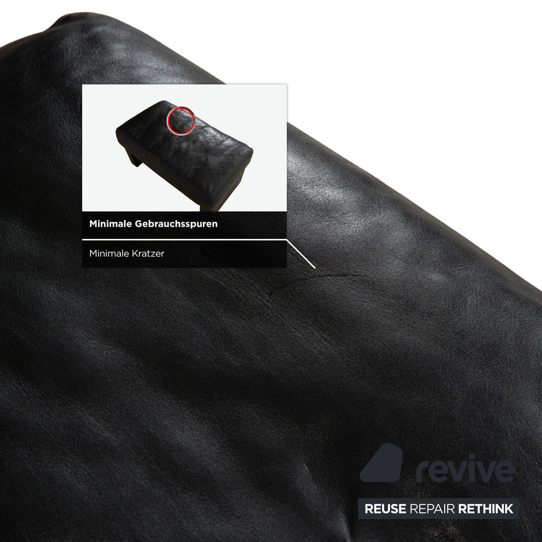 Cor Conseta Leder Hocker Schwarz