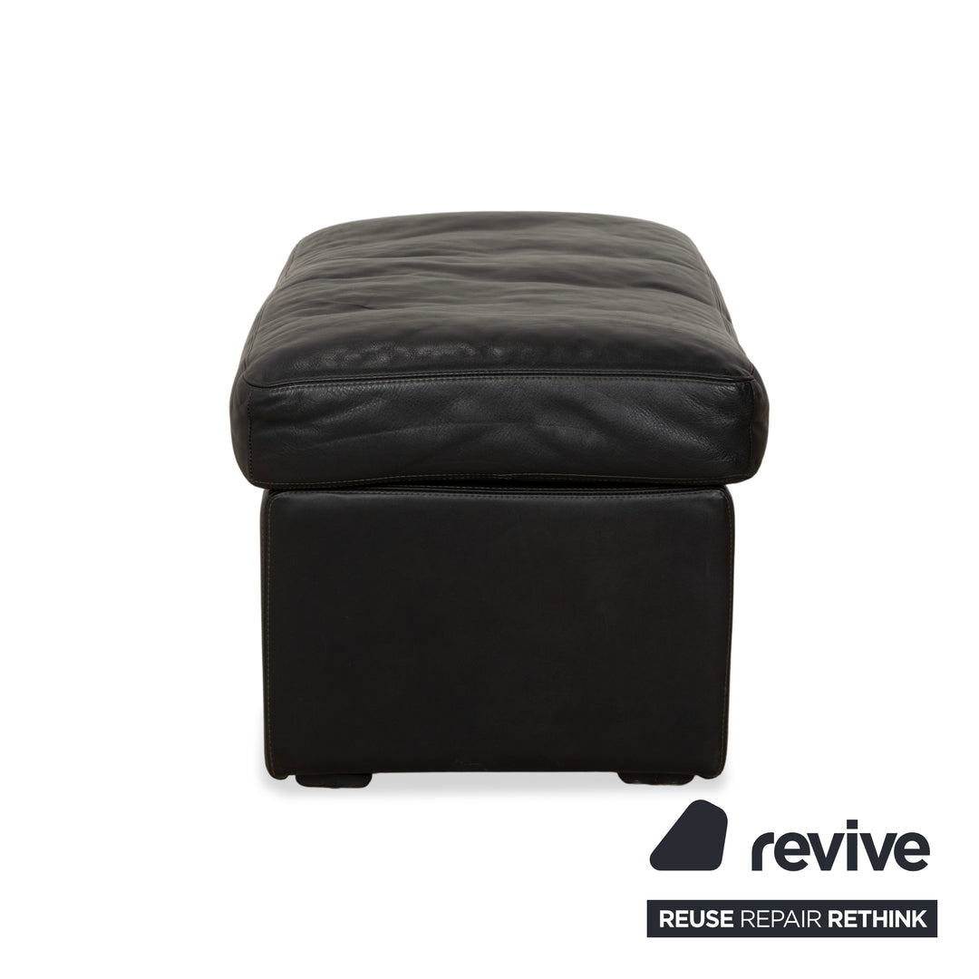 Cor Conseta Leder Hocker Schwarz