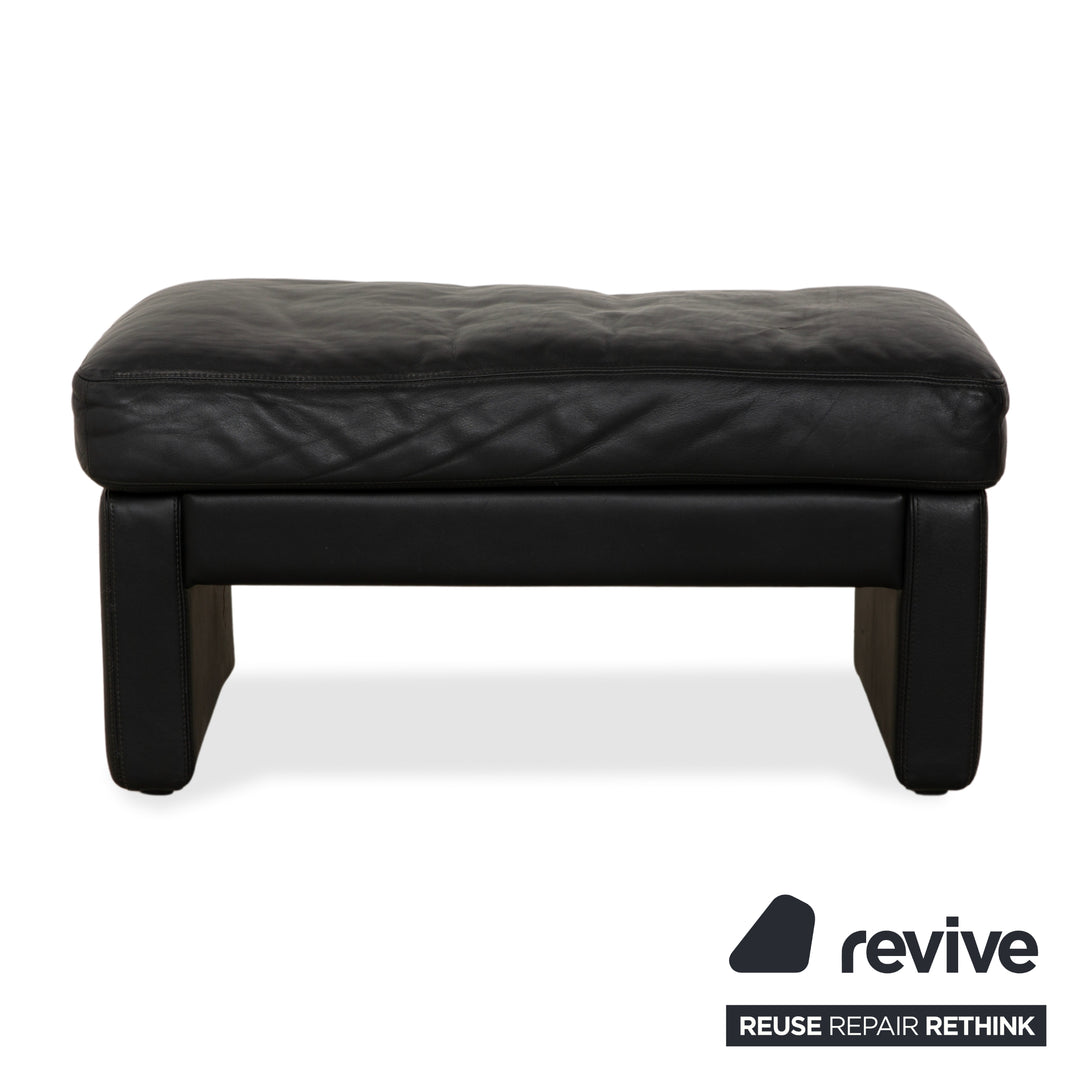 Cor Conseta Leder Hocker Schwarz