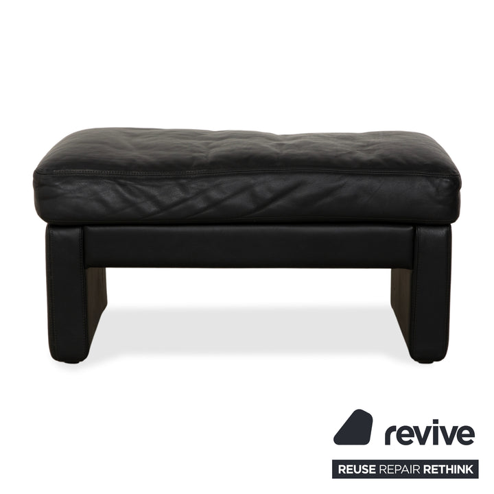 Cor Conseta Leder Hocker Schwarz