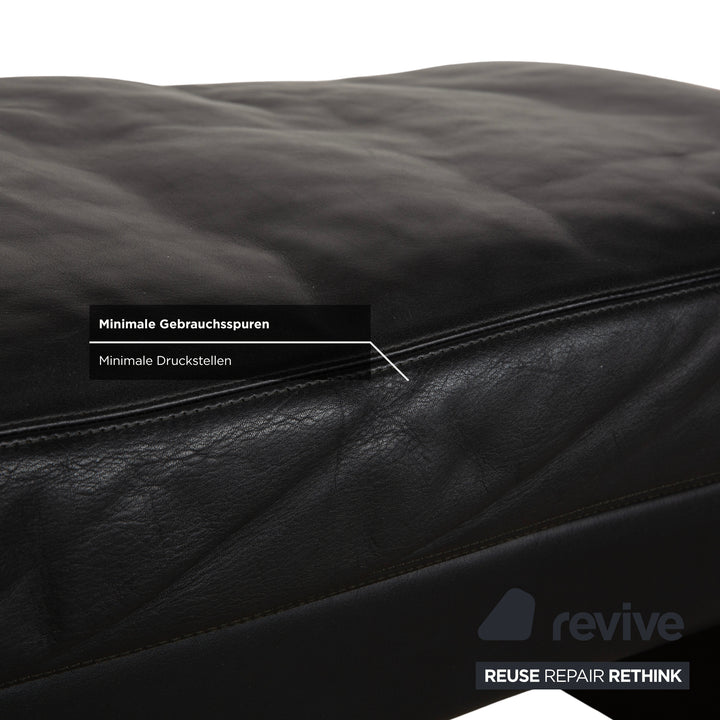 Cor Conseta Leder Hocker Schwarz