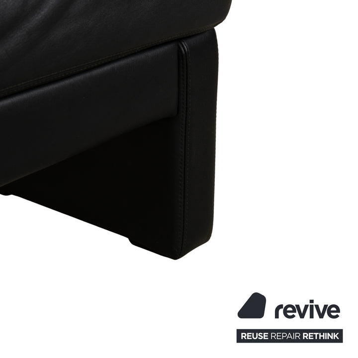 Cor Conseta Leder Hocker Schwarz