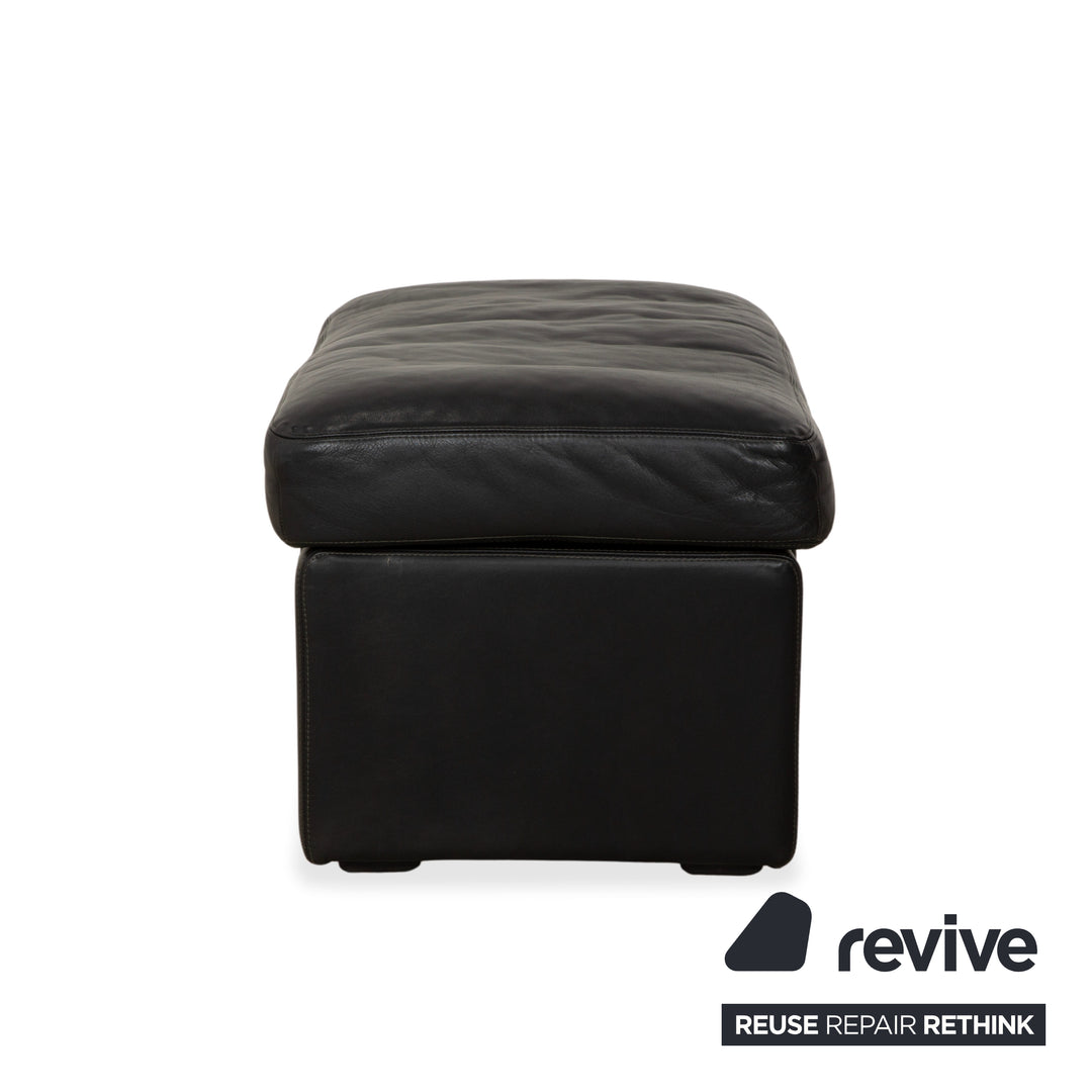 Cor Conseta Leder Hocker Schwarz