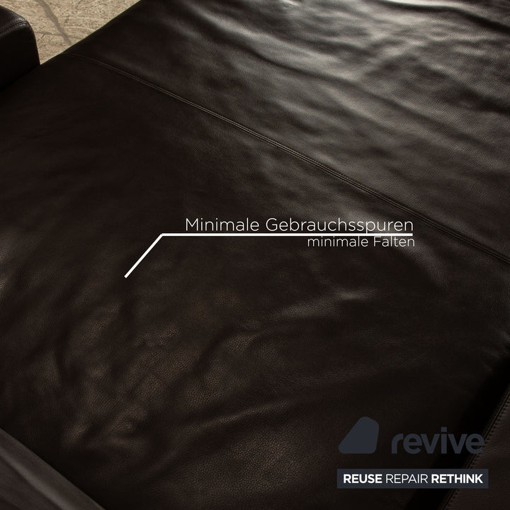 Cor Conseta leather lounger dark brown