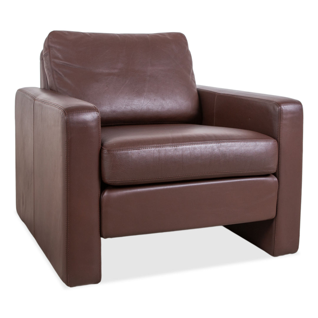 Cor Conseta Leather Armchair Brown Coffee Mahogany incl. Headrest