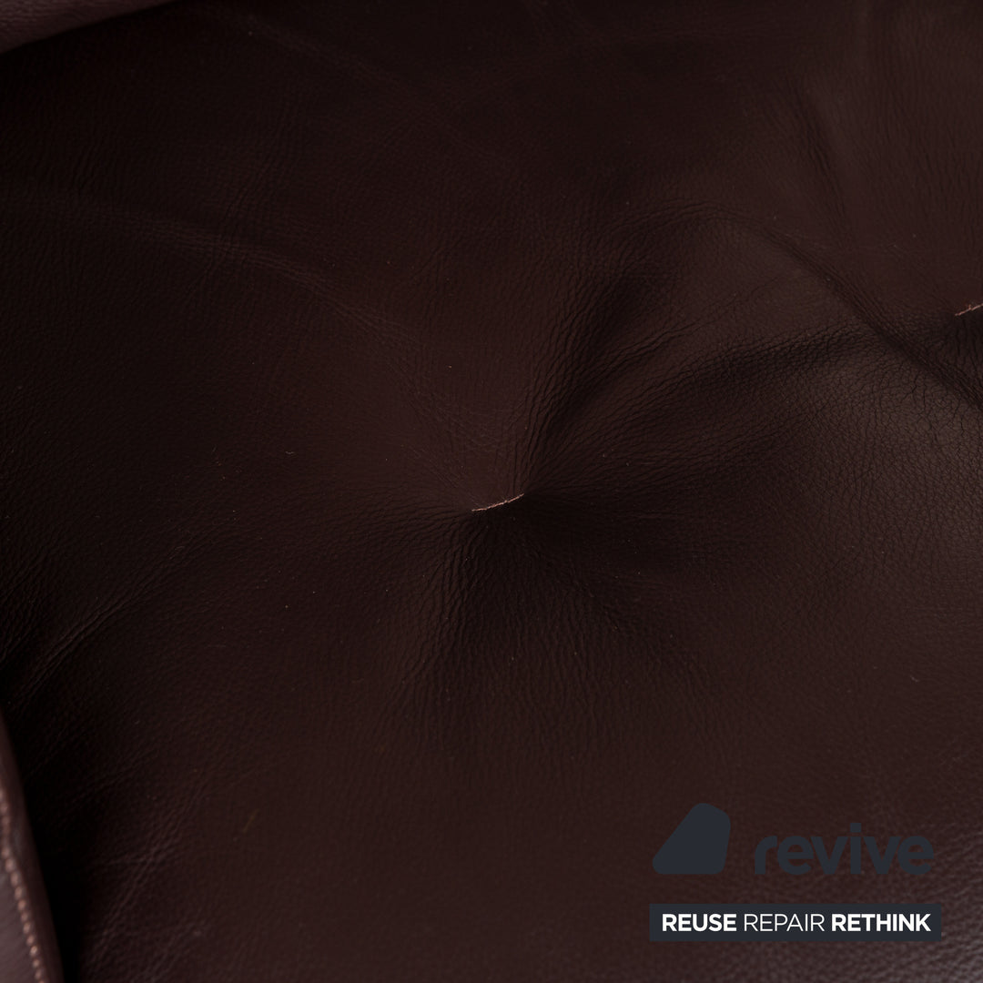 Fauteuil en cuir Cor Conseta fonction pivotante marron