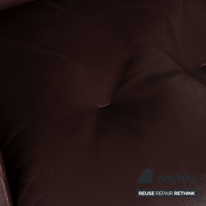 Fauteuil en cuir Cor Conseta fonction pivotante marron