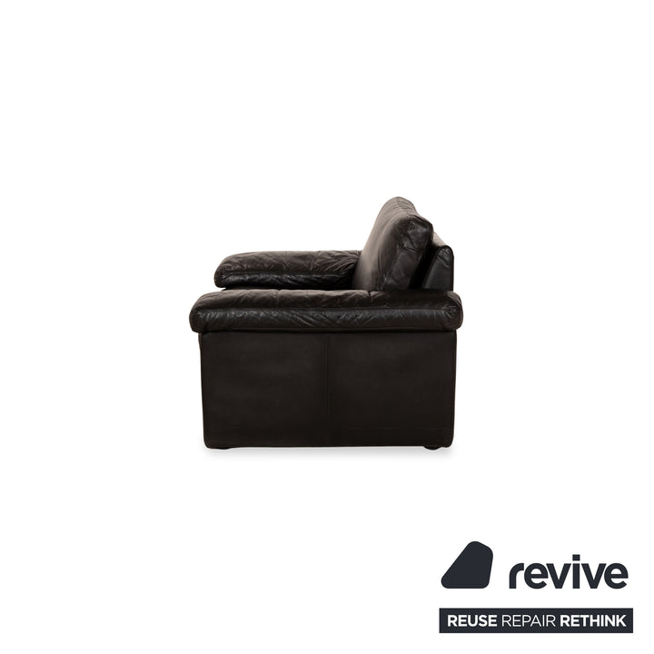 Cor Conseta Leather Armchair Set Black 2x Armchairs