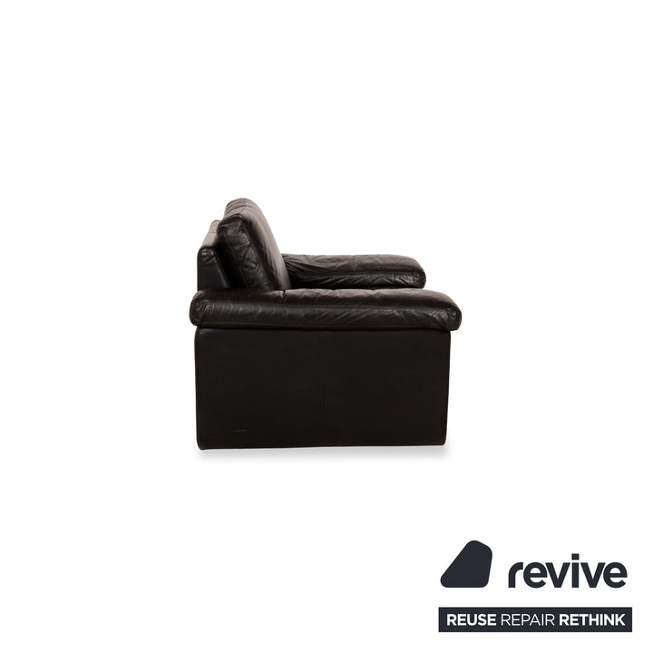 Cor Conseta Leather Armchair Set Black 2x Armchairs