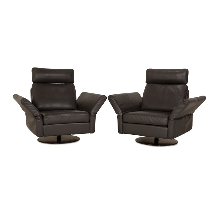 Cor Conseta Leder Sessel Grau Funktion